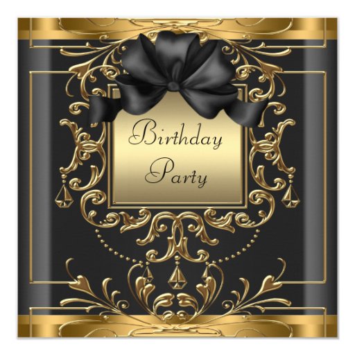 Art Deco Birthday Party Card Zazzle