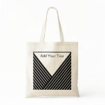 Art Deco Black and White Stripe Bag