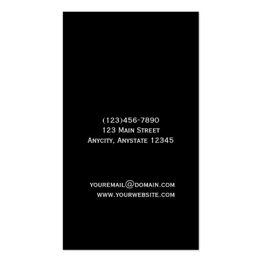 Art Deco Black and White Stripe Business Card (back side)