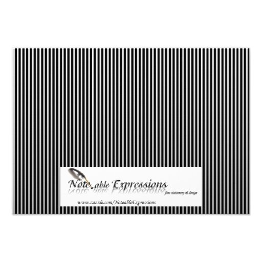 Art Deco Black White Stripe Wedding Rehearsal Announcement