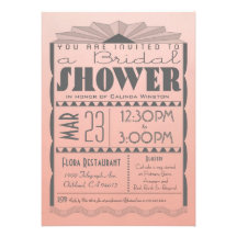 Art Deco Bridal Shower Invitation - Gatsby Style