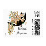 Art Deco Bridal Shower Postage Stamp