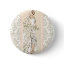 Art Deco Bride buttons by msdespina Art Deco Bride buttons