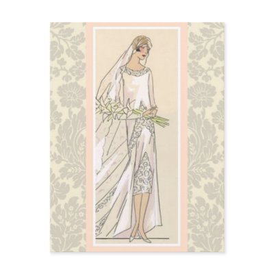 Art Deco Bride Post Cards