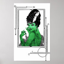 Art Deco Bride Poster