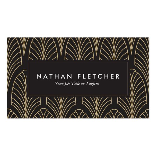 Art Deco Business Cards (front side)