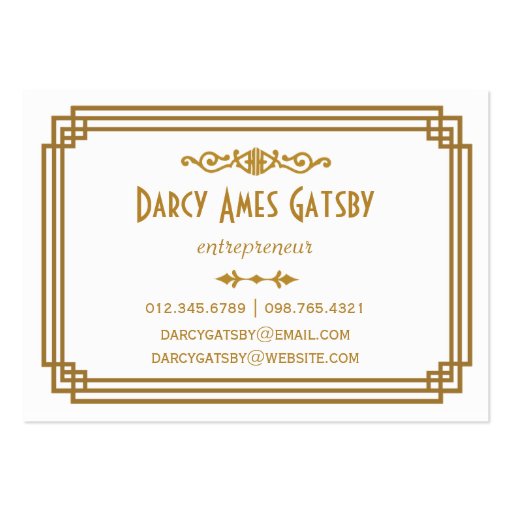 Art Deco Business Cards (front side)