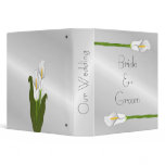 Art Deco Calla Lily Wedding Album binders
