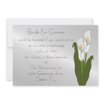 Art Deco Calla Lily Wedding Invitation