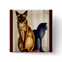 Art Deco Cats Pinback Buttons