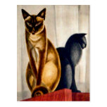 Art Deco Cats Postcard