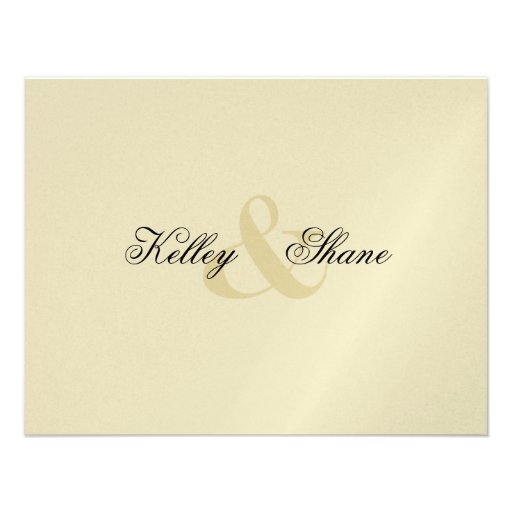 Art Deco Champagne ICE Metallic Faux Vellum RSVP Custom Announcement