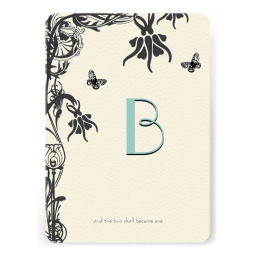 Art Deco Christian Flower Wedding Invitation