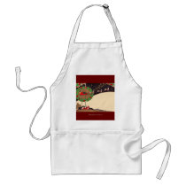 Art Deco Christmas Santa Apron by ArtDecoPrints Art Deco Christmas Santa Apron