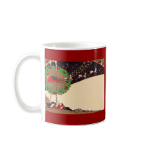 Art Deco Christmas Santa Mug by ArtDecoPrints Art Deco Christmas Santa Mug