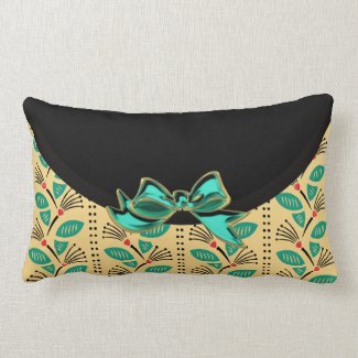 Art Deco Climbing Strawberry Vines Purse Throw Pillow