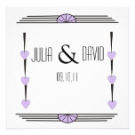 Art déco con clase que casa la invitación