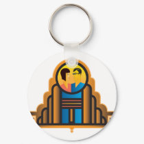 Art Deco Couple keychains