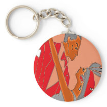 ART DECO COUPLE KEY CHAIN