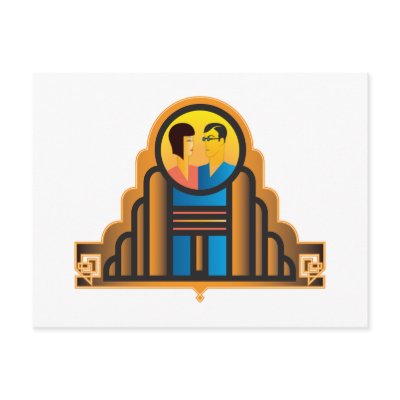 Art Deco Couple Postcards by frengi