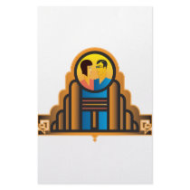 Art Deco Couple Personalized Stationery