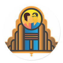 Art Deco Couple stickers by frengi Art Deco Couple stickers