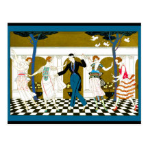Art Deco Dance Postcard