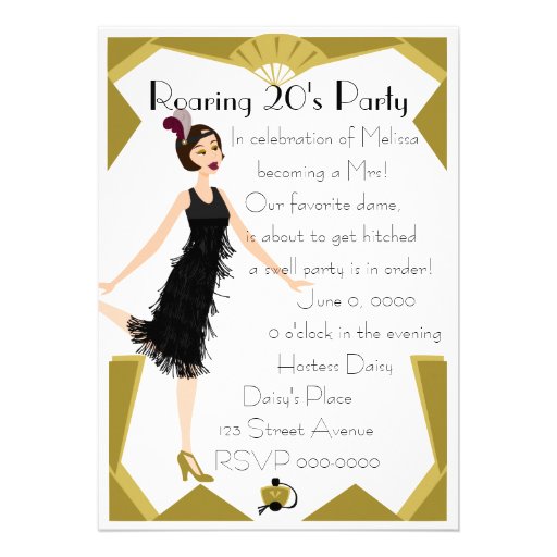 Art  Deco Doll Custom Invitation