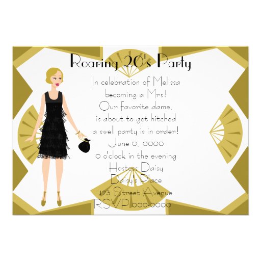 Art  Deco Doll Personalized Invitation