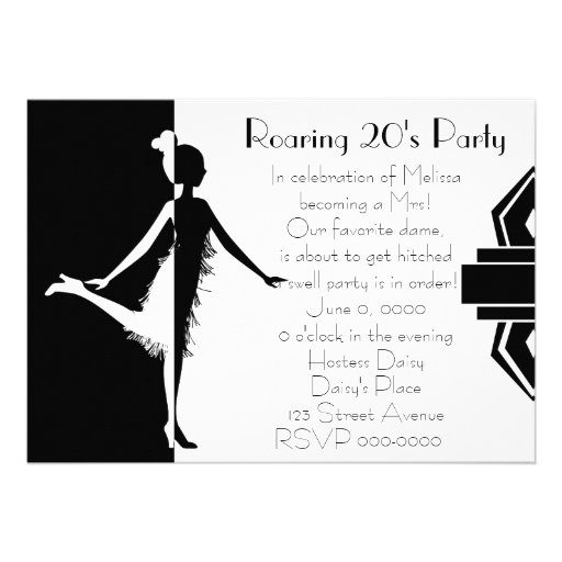 Art  Deco Doll Personalized Invites