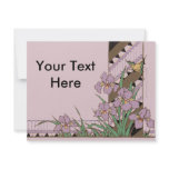 Art Deco Easter Purple Iris Butterfly Custom Announcements