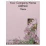 Art Deco Easter Purple Iris Butterfly Letterhead Template