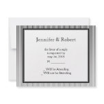 Art Deco Elegant Black and White Stripe Invites