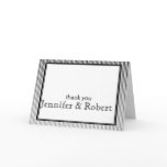 Art Deco Elegant Black and White Thank You Greeting Cards