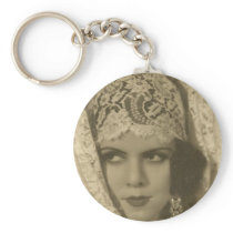 Art deco face keychains