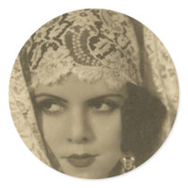 Art deco face stickers