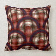 Art Deco Fifties Dots Retro Abstract Art Pillows