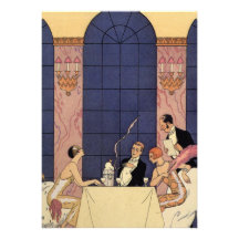 Art Deco Fine Dining Cards