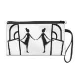 Art  Deco Flappers Wristlet Purse