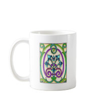Art Deco Fleur de Lys mugs by ElainePlesser Art Deco Fleur de Lys mugs