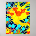 Art Deco Floral 2 Poster