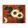 art, deco, floral, bronze, brown, rust, white,