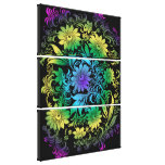 Art Deco  Floral Rainbow Canvas Prints