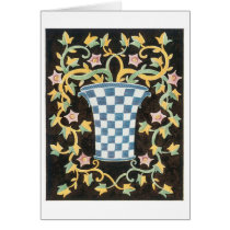 Art Deco Floral Vase (3) cards by vintagegiftmall Art Deco Floral Vase (3) cards