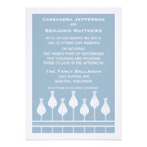 Art Deco Floral Wedding Invitation invitations