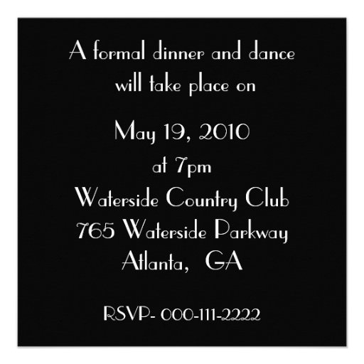 Art Deco Formal Invitation