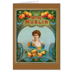 Art Deco Fruit and Woman Royal Muslin Greeting Card