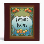Art Deco Fruit Custom Recipe Binder