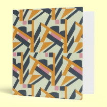 Art Deco Funky Geometric Shapes Abstract Binder binders