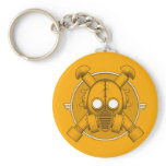 Art Deco Gasmask keychain Orange